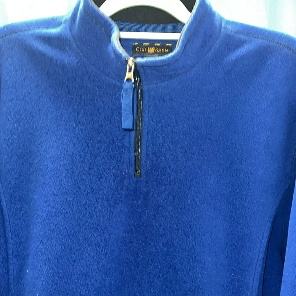 Club Room zip up sweater blue